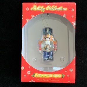 Christopher Radko Nutcracker Snow Globe Christmas Ornament Hand Painted Holiday